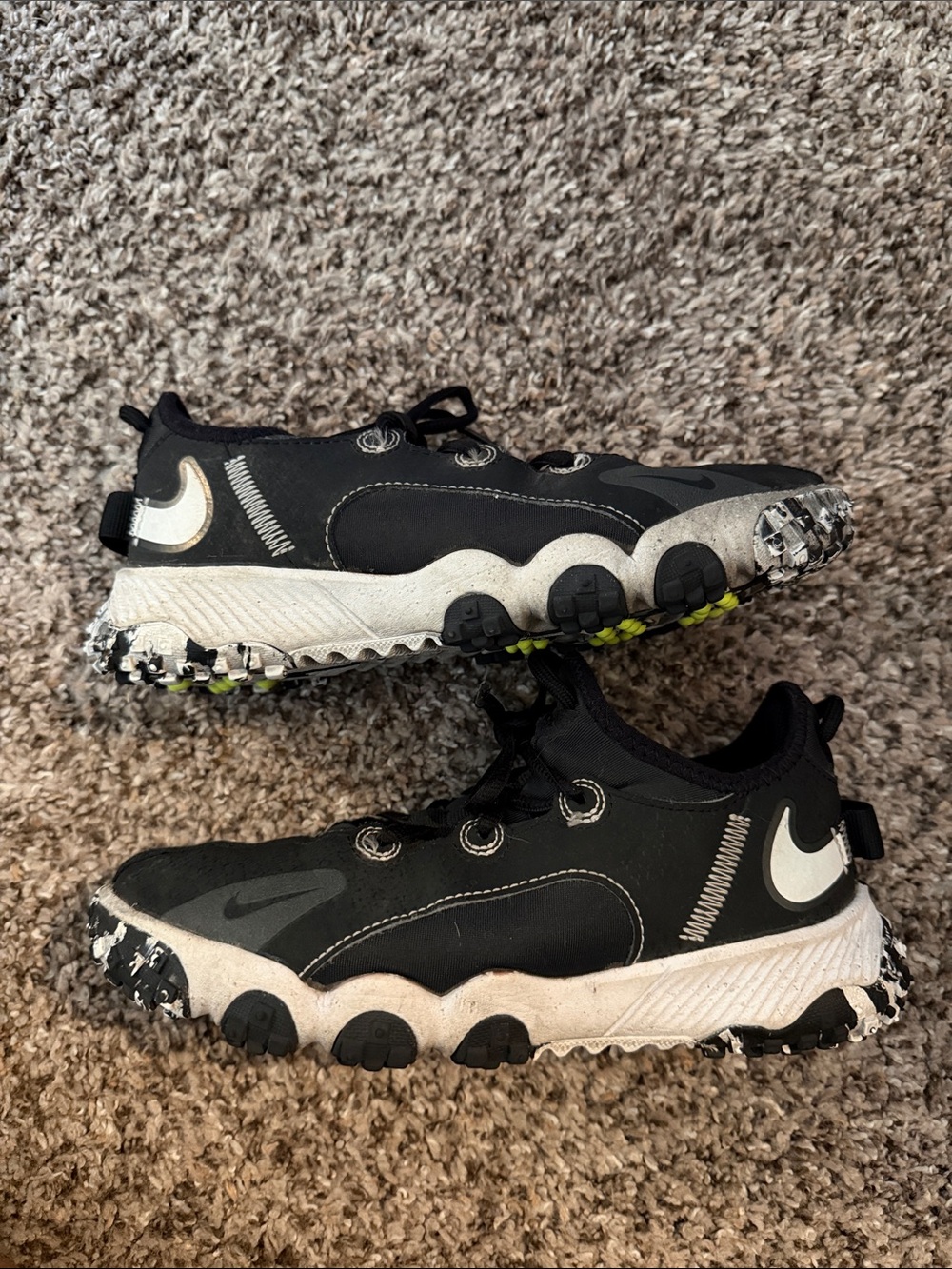 Nike Black Turf Sneakers with White Soles - Picture 2 of 4